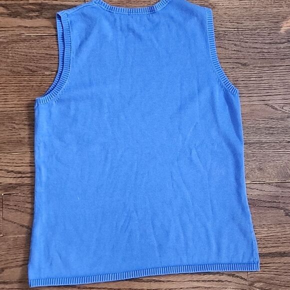 Cherokee Women Sweater Vest Sz Medium Cotton Blokette Academia Soft Girl School - Picture 7 of 7